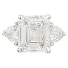 Tiffany & Co. GIA Certified 2.25 Carat Emerald Cut Diamond Platinum Ring