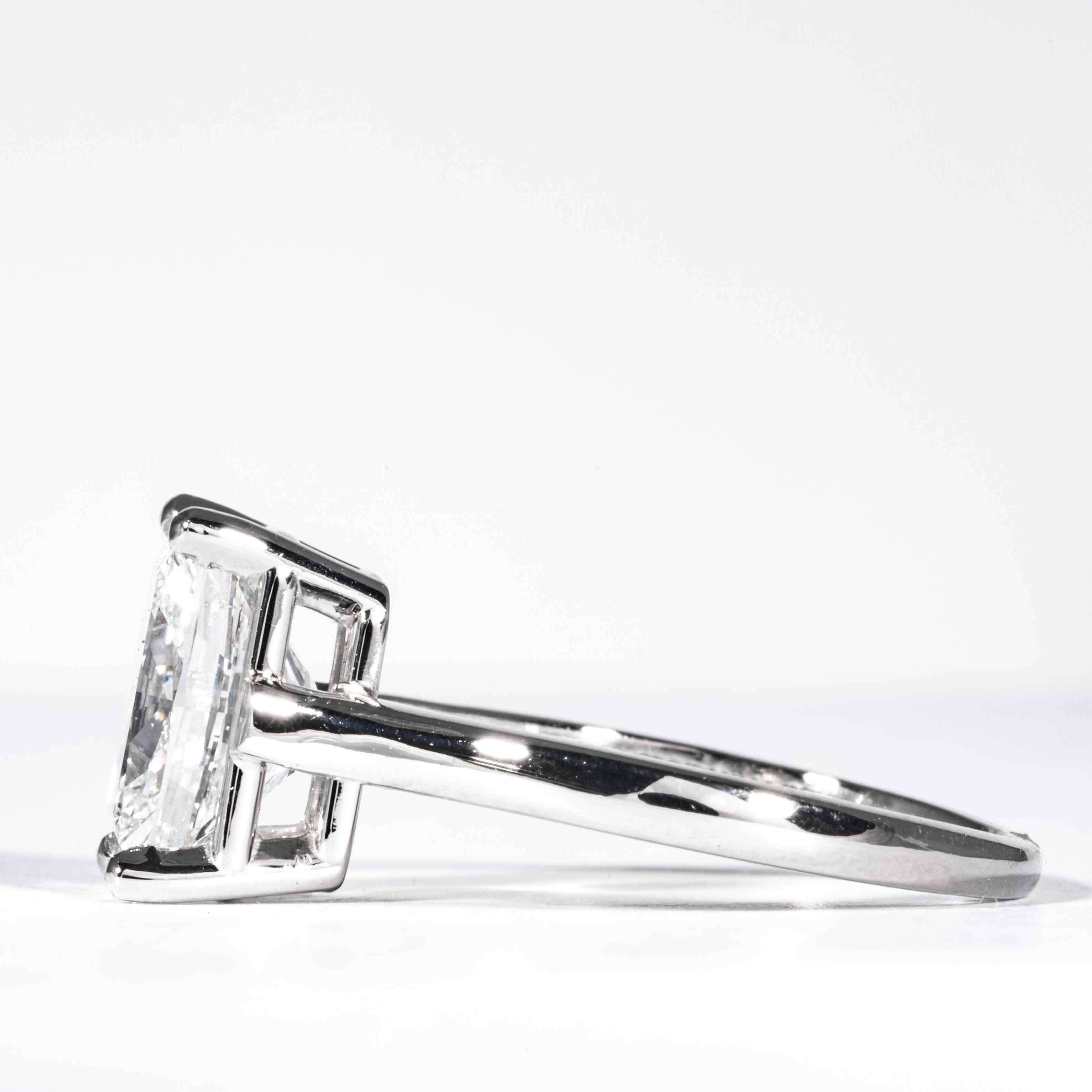 Tiffany & Co. GIA-zertifizierter Solitär-Ring mit 3,05 Karat D SI1 Diamant im Kissenschliff für Damen oder Herren im Angebot