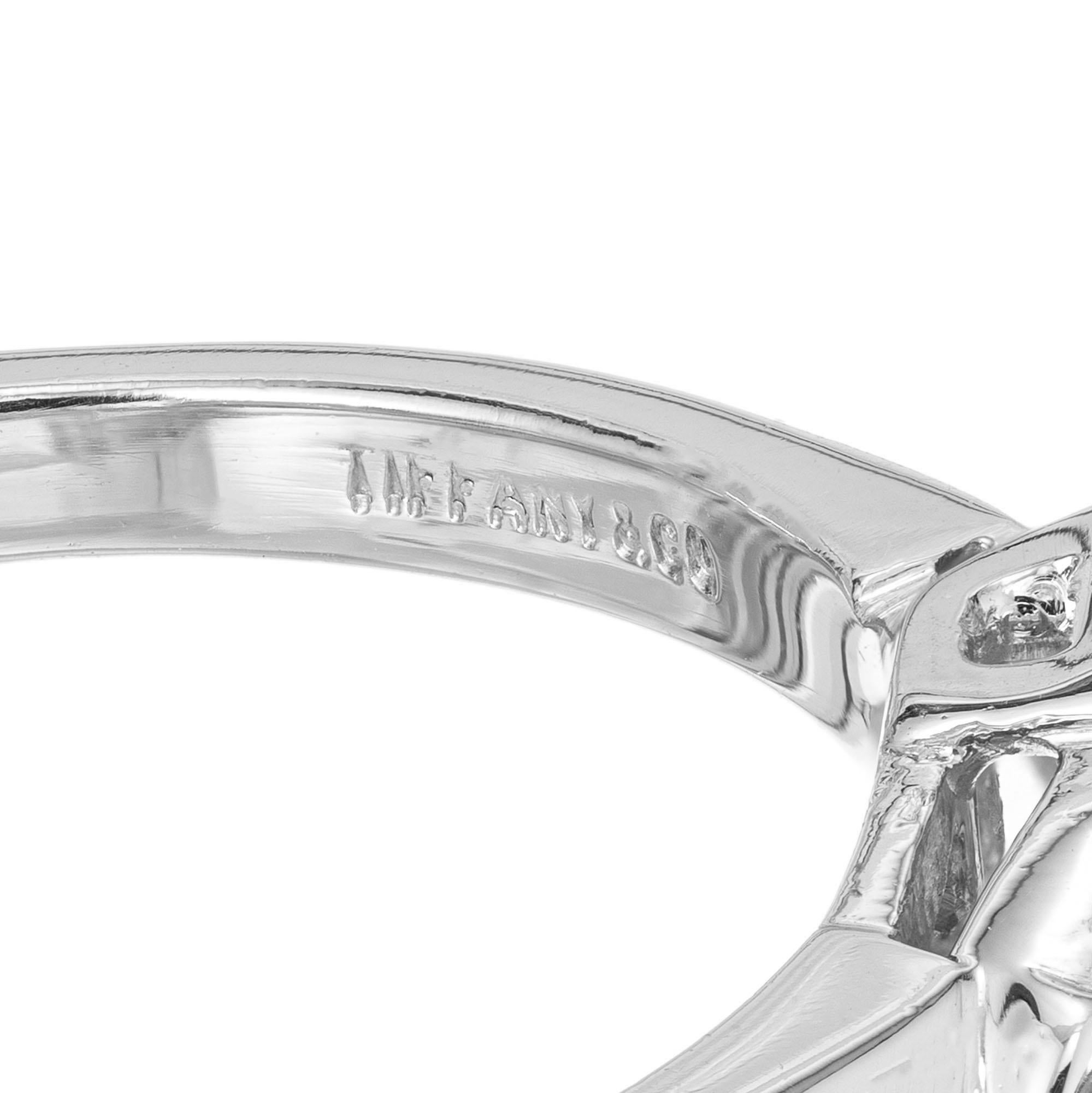 Women's Tiffany & Co. GIA Certified .58 Carat Diamond Platinum Engagement Ring