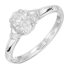 Vintage Tiffany & Co. GIA Certified .58 Carat Diamond Platinum Engagement Ring