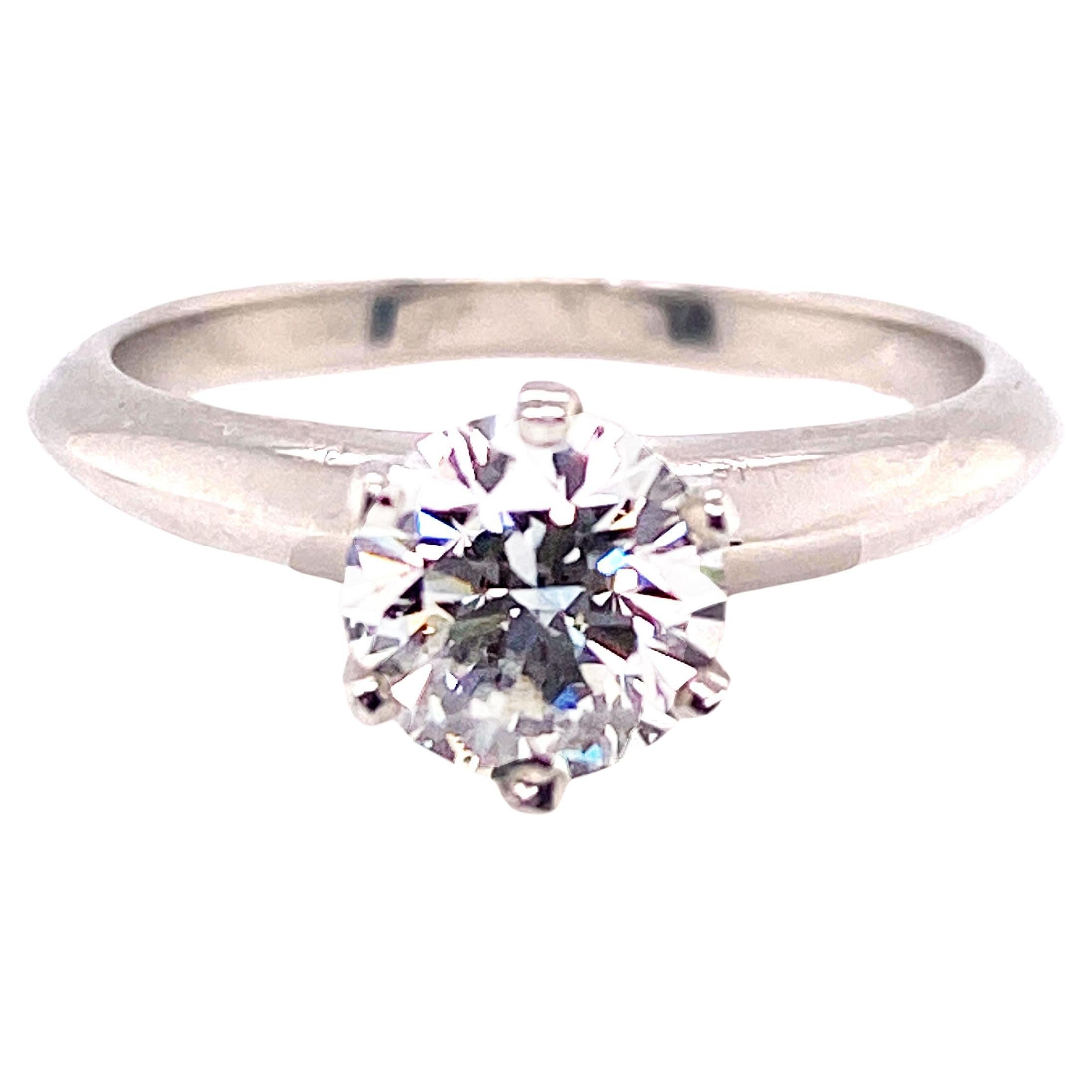 Tiffany & Co. Bague de fiançailles solitaire en diamant de 0,90ct G-VVS1 XXX certifiée GIA