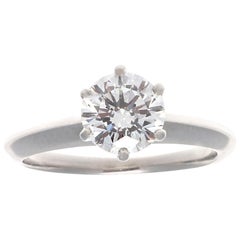Tiffany & Co. GIA Certified Diamond Platinum Engagement Ring