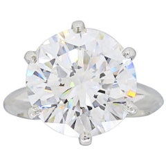 Vintage Tiffany & Co. GIA Certified Diamond Platinum Engagement Ring