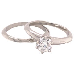 Tiffany & Co. GIA-zertifiziertes Platin-Diamant-Brautbesteck