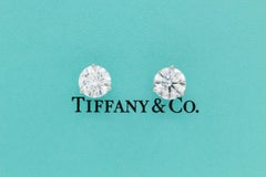 Tiffany & Co. GIA Certified Platinum & Diamond Martini Studs 4.51ctw G-H/VVS2