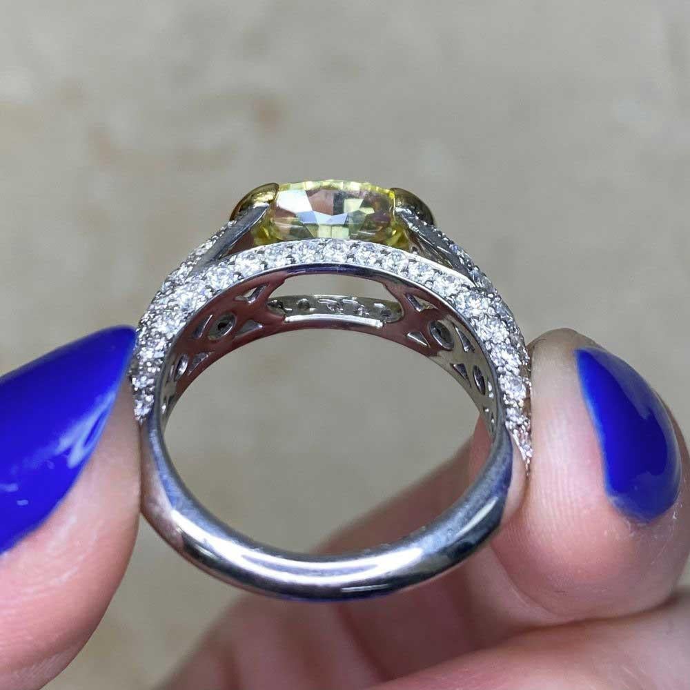Tiffany & Co. Bague de fiançailles en or jaune et platine, diamant de taille ovale GIA en vente 5