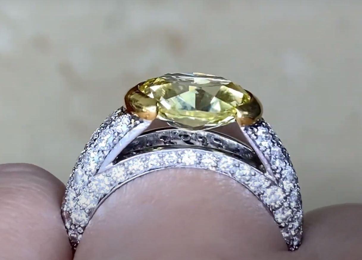 Tiffany & Co. Bague de fiançailles en or jaune et platine, diamant de taille ovale GIA en vente 2