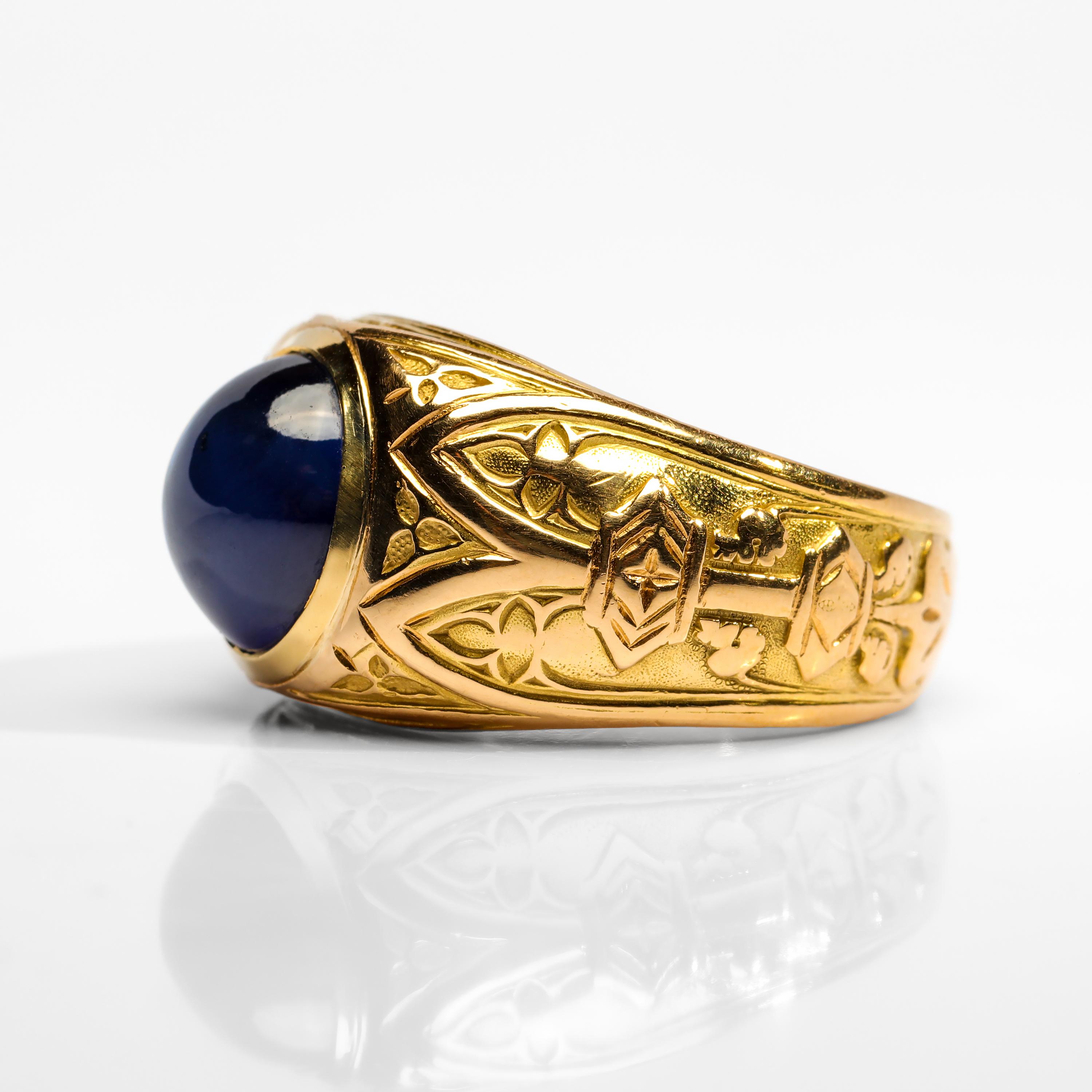 Tiffany & Co. Gilded Age Men's Sapphire Ring as Featured in the New York Times 2