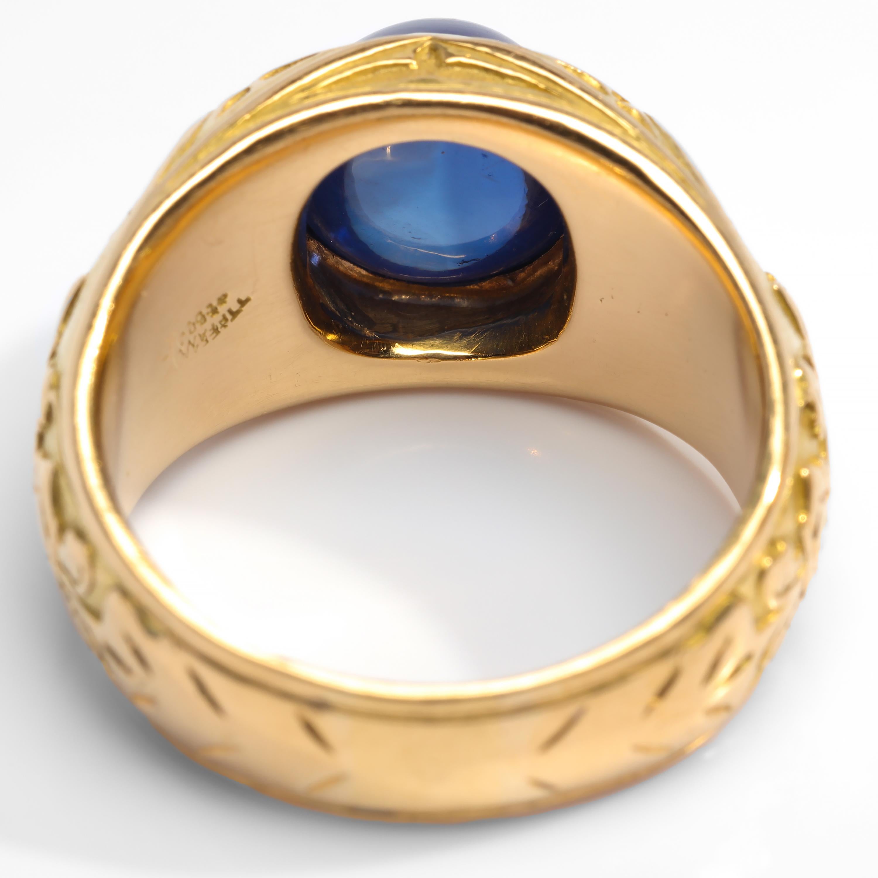 Tiffany & Co. Gilded Age Men's Sapphire Ring as Featured in the New York Times 4