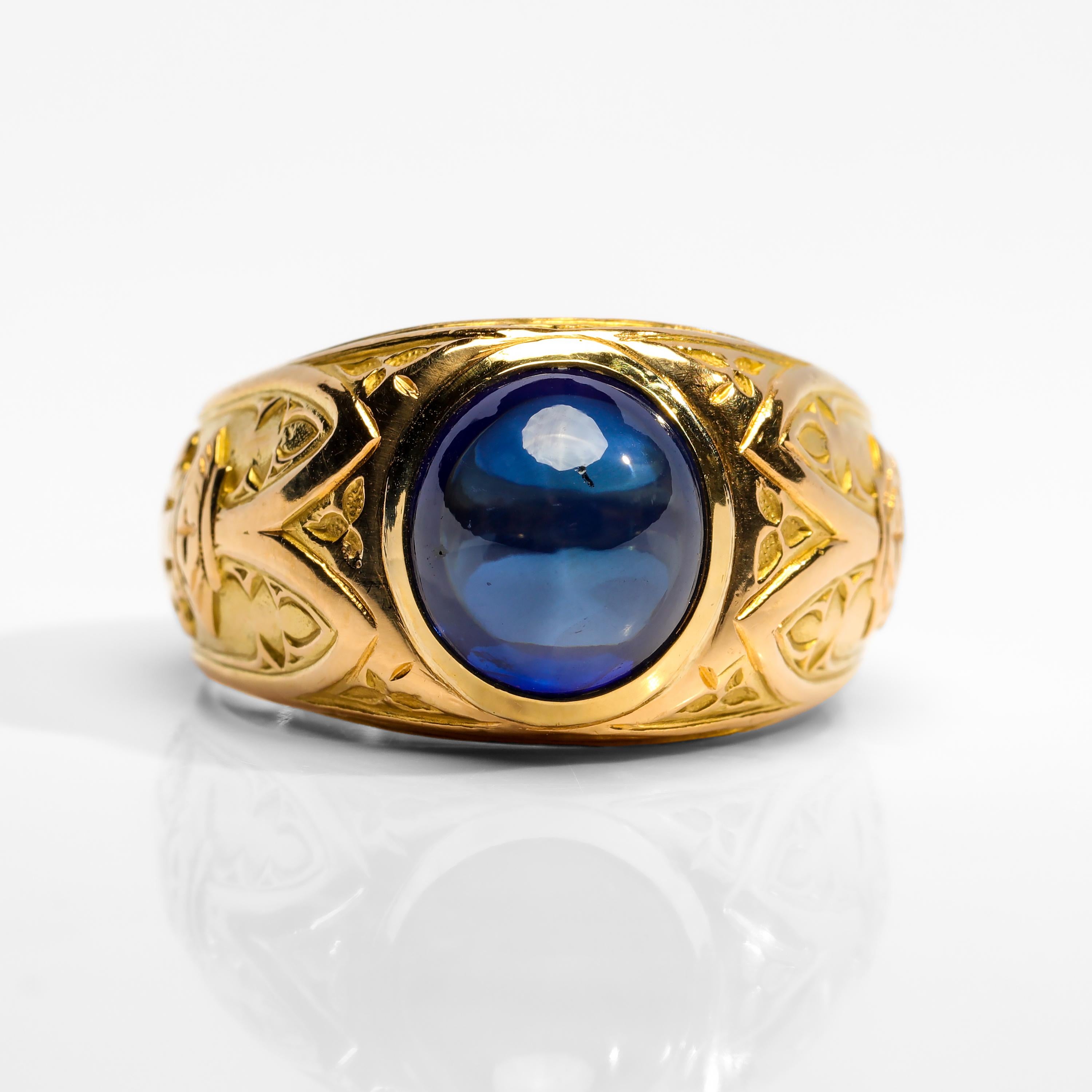 antique mens sapphire ring