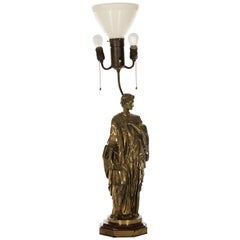 Tiffany & Co. Gilt-Painted Bronze Figural Table Lamp