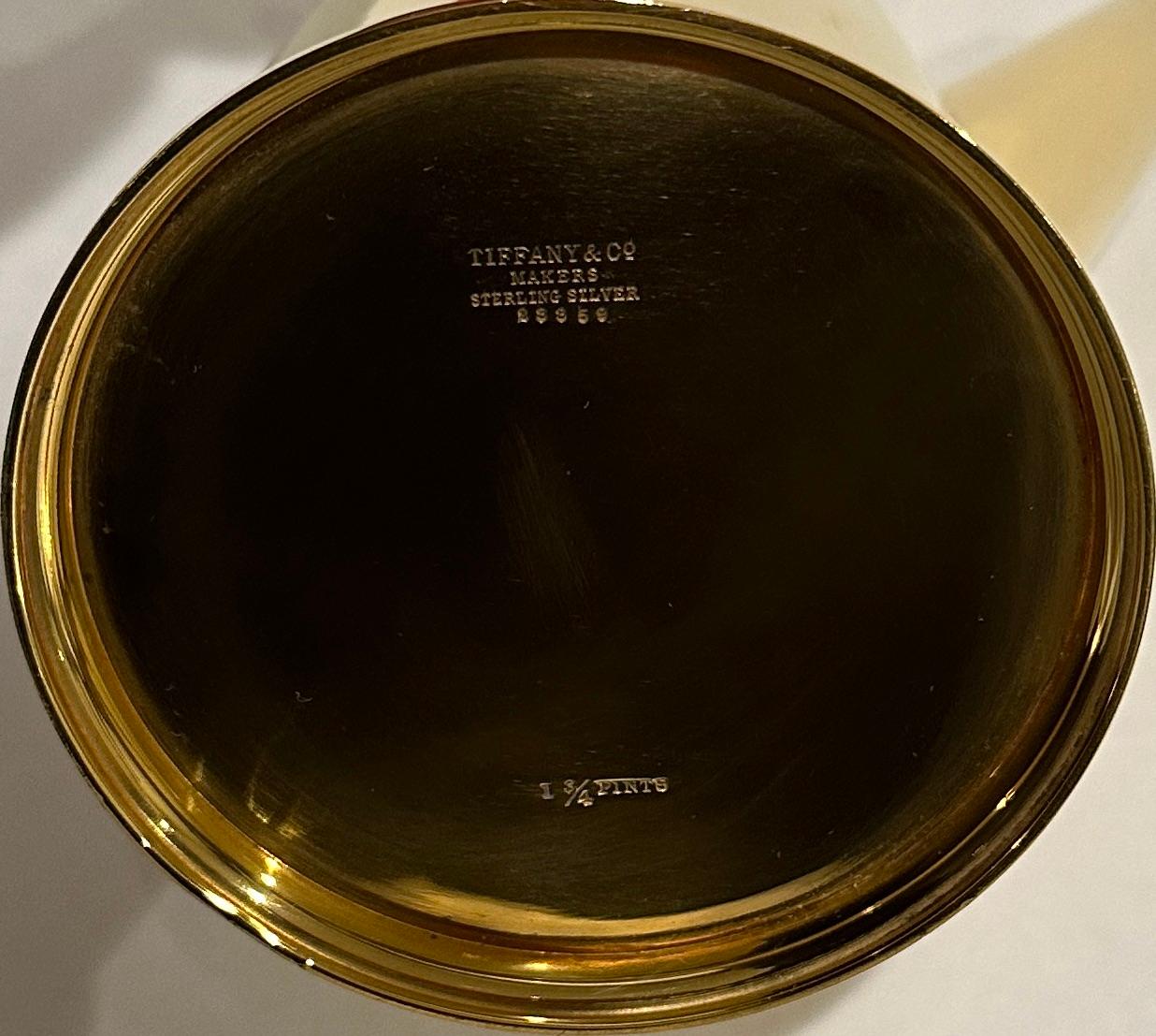 Tiffany & Co. Pot à chocolat en argent sterling doré en vente 2