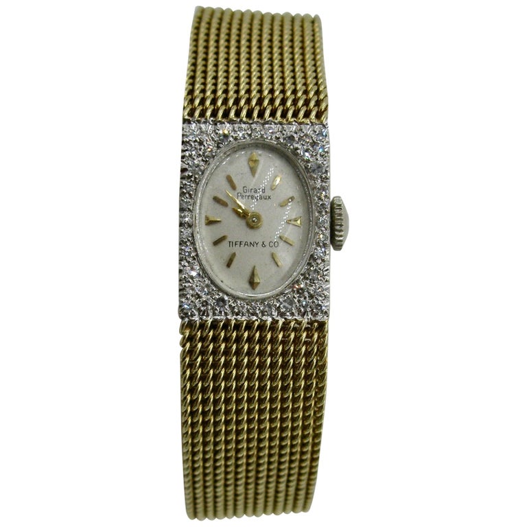 Tiffany and Co. Girard Perregaux Ladies Diamond Wristwatch Retro ...