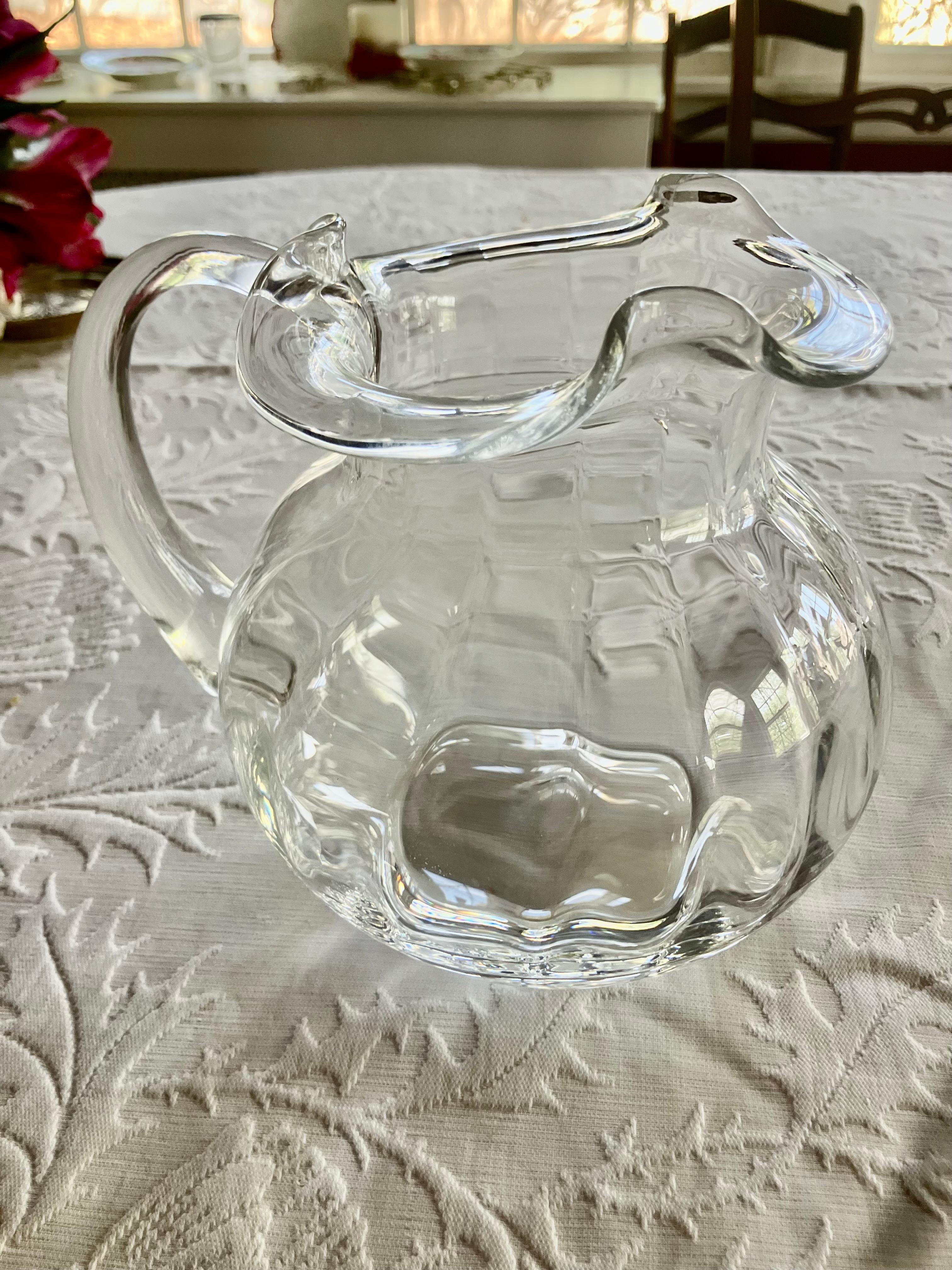 20th Century Tiffany & Co. Glass Pitcher For Sale