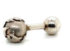 Tiffany & Co. Globe Earth Herren Manschettenknöpfe aus Sterlingsilber 925