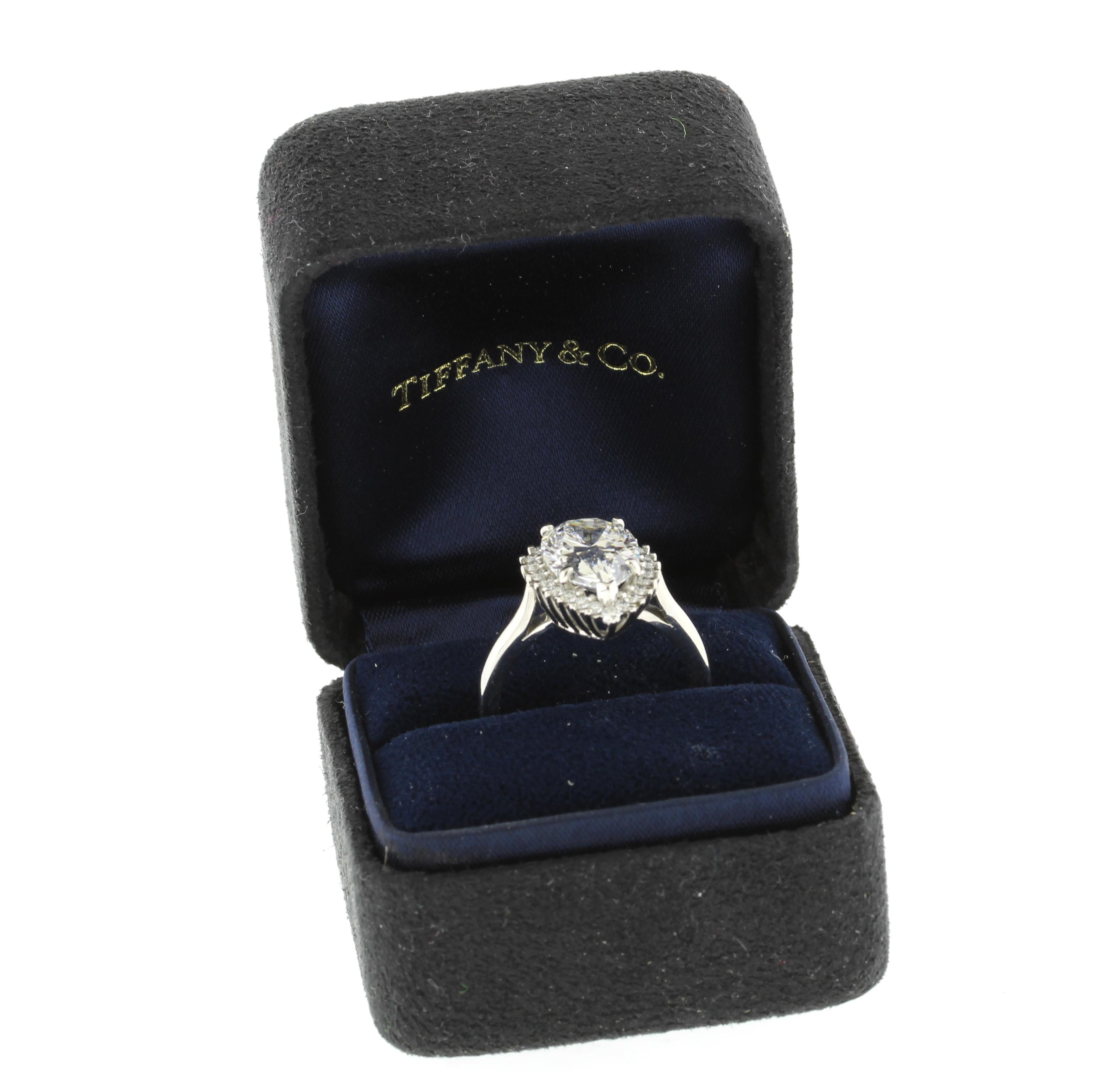 Women's or Men's Tiffany & Co. Golconda Type11a Pear-Shaped Diamond 3.21 Carat Ring For Sale