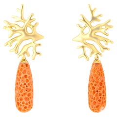 Tiffany & Co. Gold and Coral Earrings