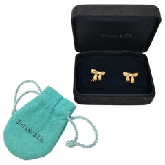 Tiffany & Co. Gold and Diamond Bow Earrings