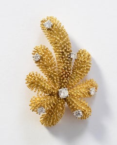 Tiffany & Co. Gold and Diamond Palm Tree Brooch