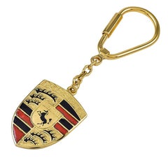 Tiffany & Co. Gold and Enamel Porsche Key Ring
