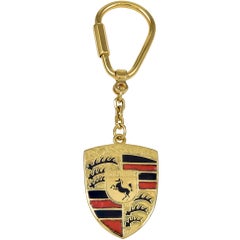 Tiffany & Co. Gold and Enamel Porsche Key Ring