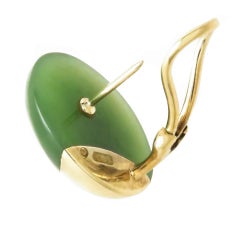 Tiffany & Co. Gold and Jade Yin Yang Earrings