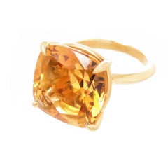Tiffany & Co. Gold and Large Citrine Sparklers Collection Ring