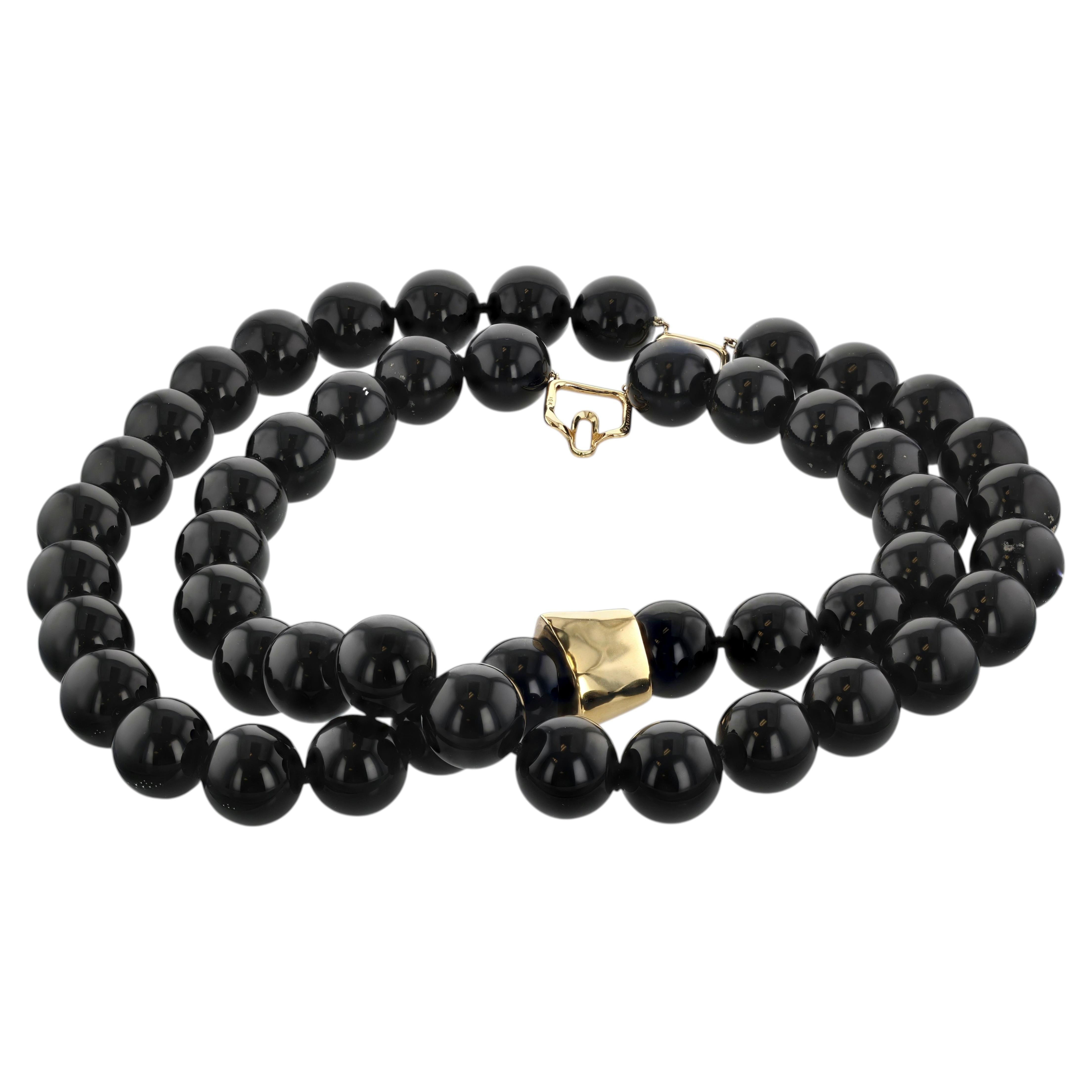 Tiffany & Co. Collana in oro e onice