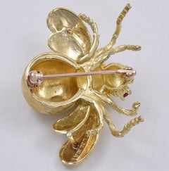 Tiffany & Co. Gold and Ruby Bumble Bee Pin