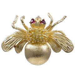 Tiffany & Co. Gold and Ruby Bumble Bee Pin