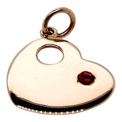 Vintage Tiffany & Co. Gold and Ruby Heart Drop