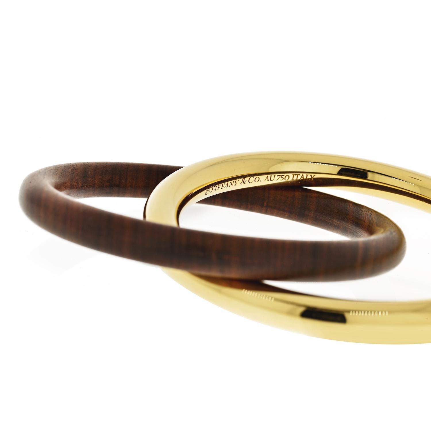 wood and gold bracelet