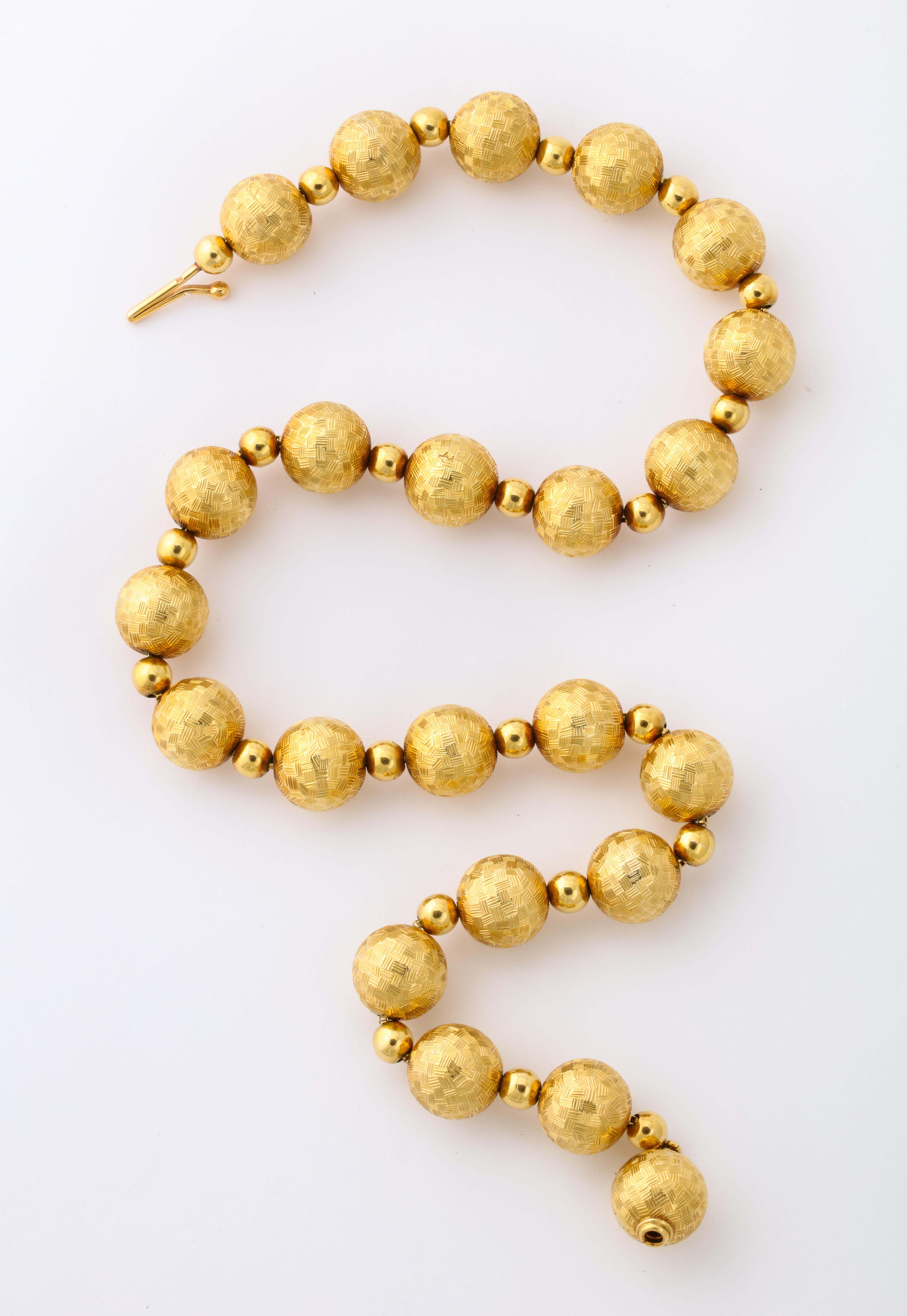 tiffany gold ball necklace