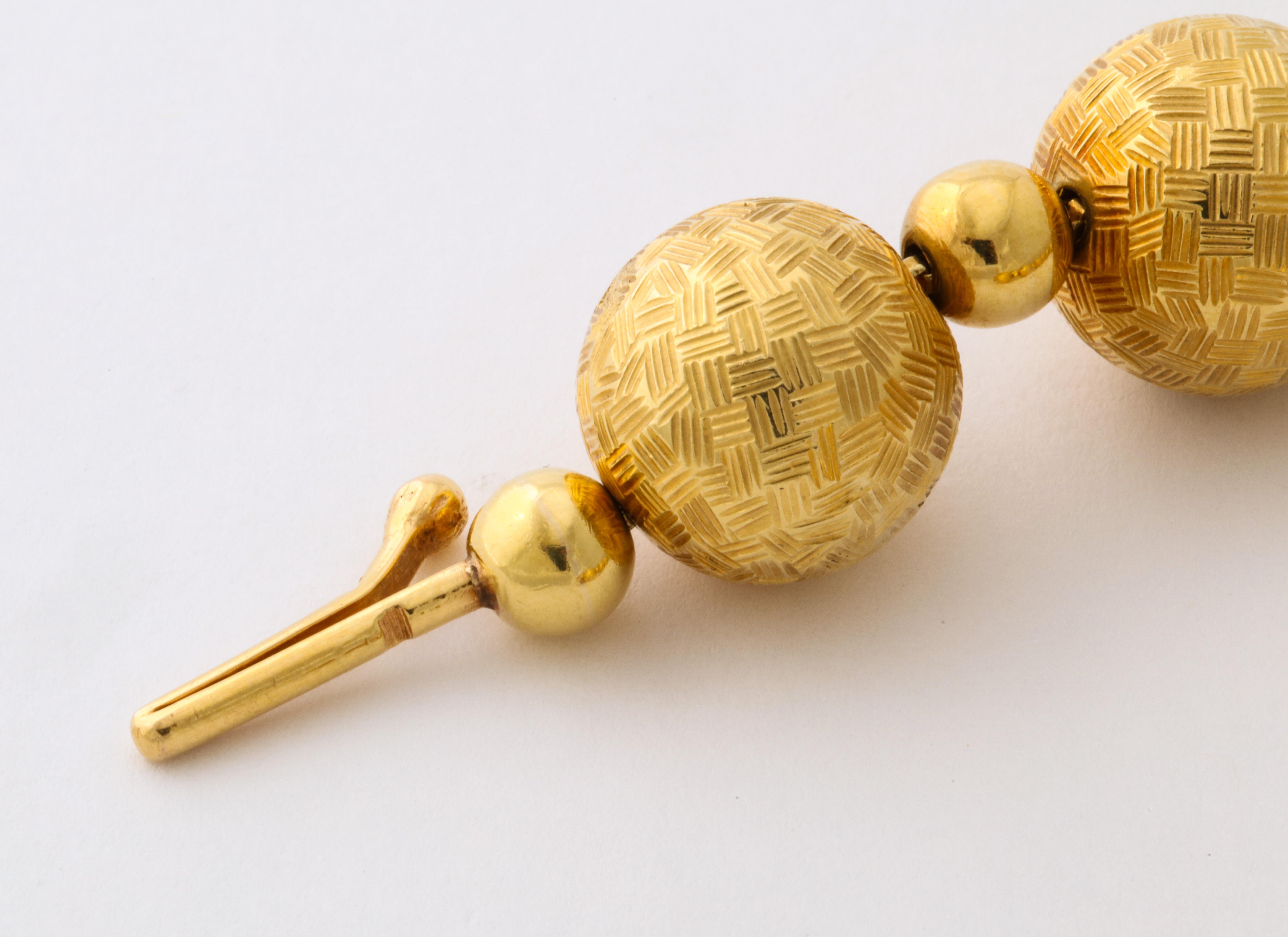 Women's or Men's Tiffany & Co. Gold Ball Necklace