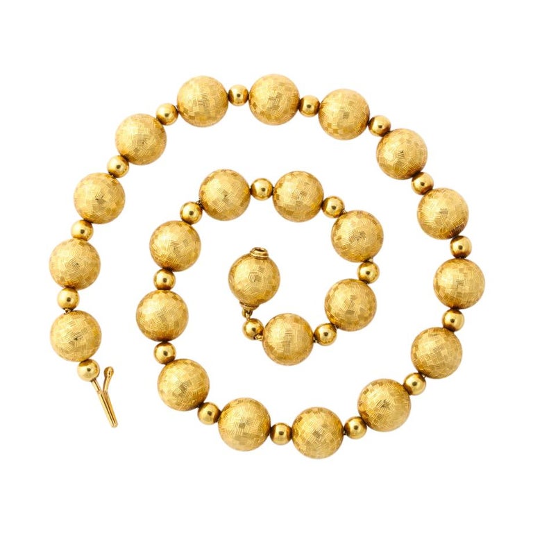 Tiffany and Co. Gold Ball Necklace at 1stDibs