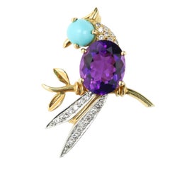 Tiffany & Co. Broche « Oiseau doré » en or 18 carats