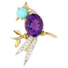 Tiffany & Co. Broche « Oiseau doré » en or 18 carats
