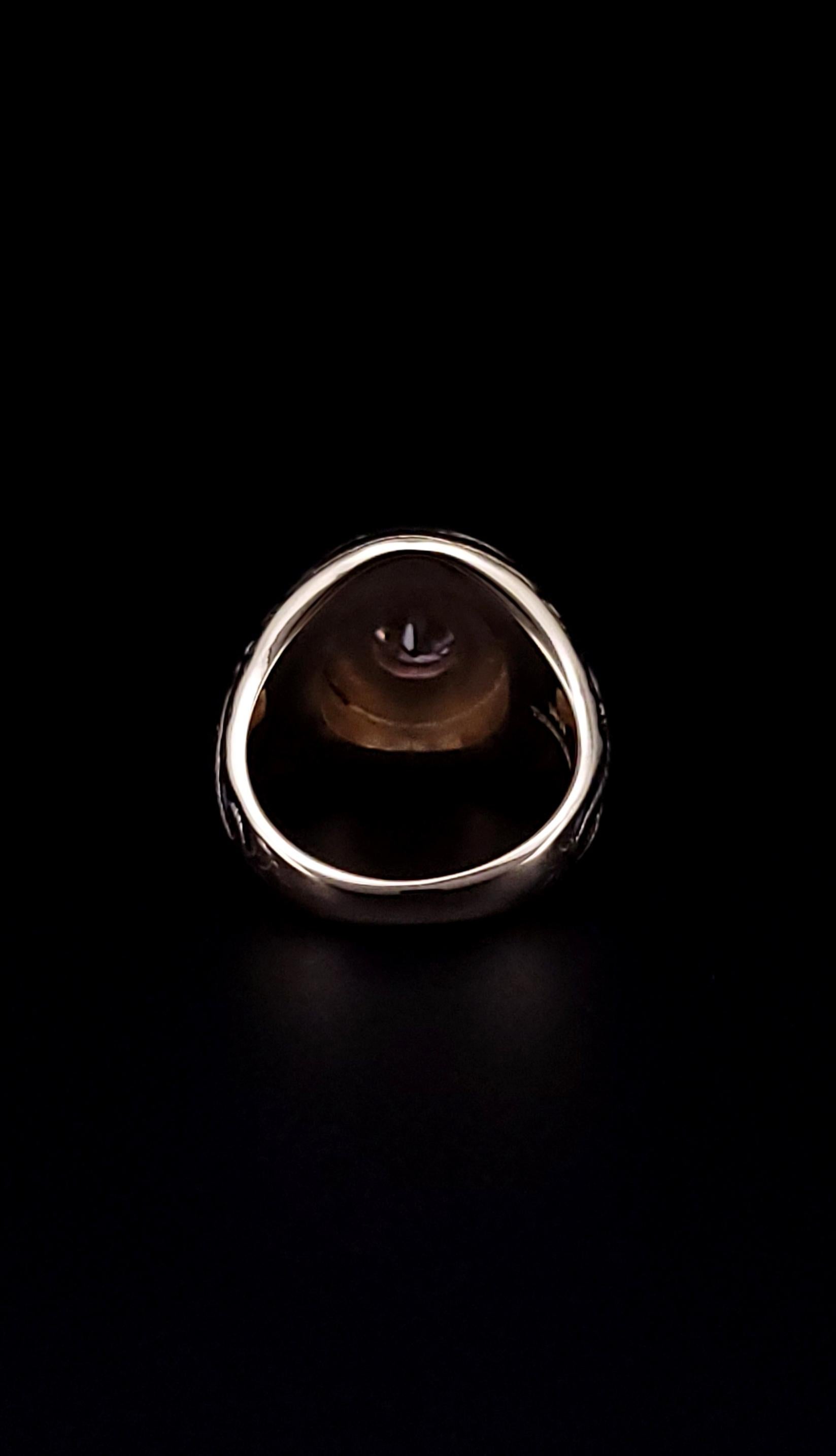 Tiffany & Co. Anello in oro con onice nera e diamanti in vendita 3
