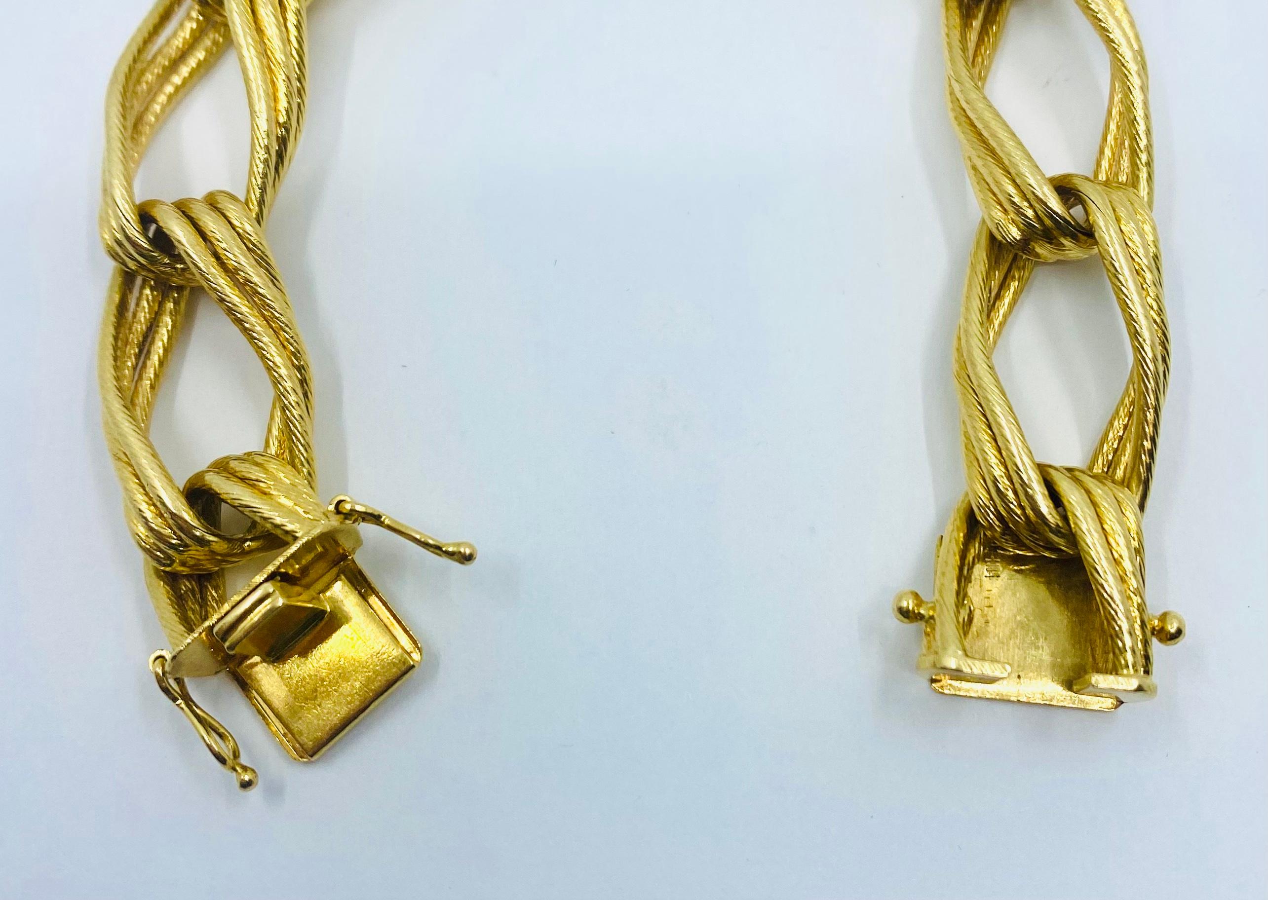 Tiffany & Co. Bracelet en or tressé en vente 1