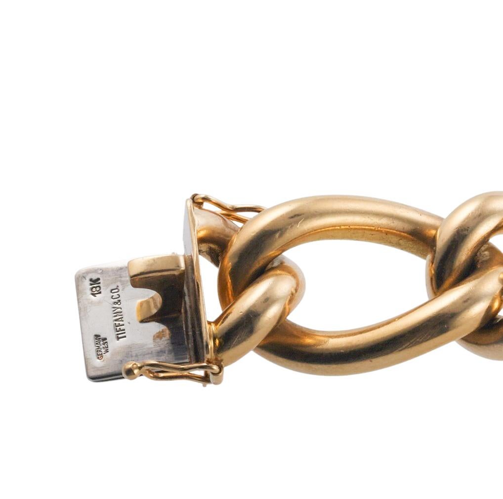 Tiffany & Co. Bracelet à maillons épais en or Unisexe en vente