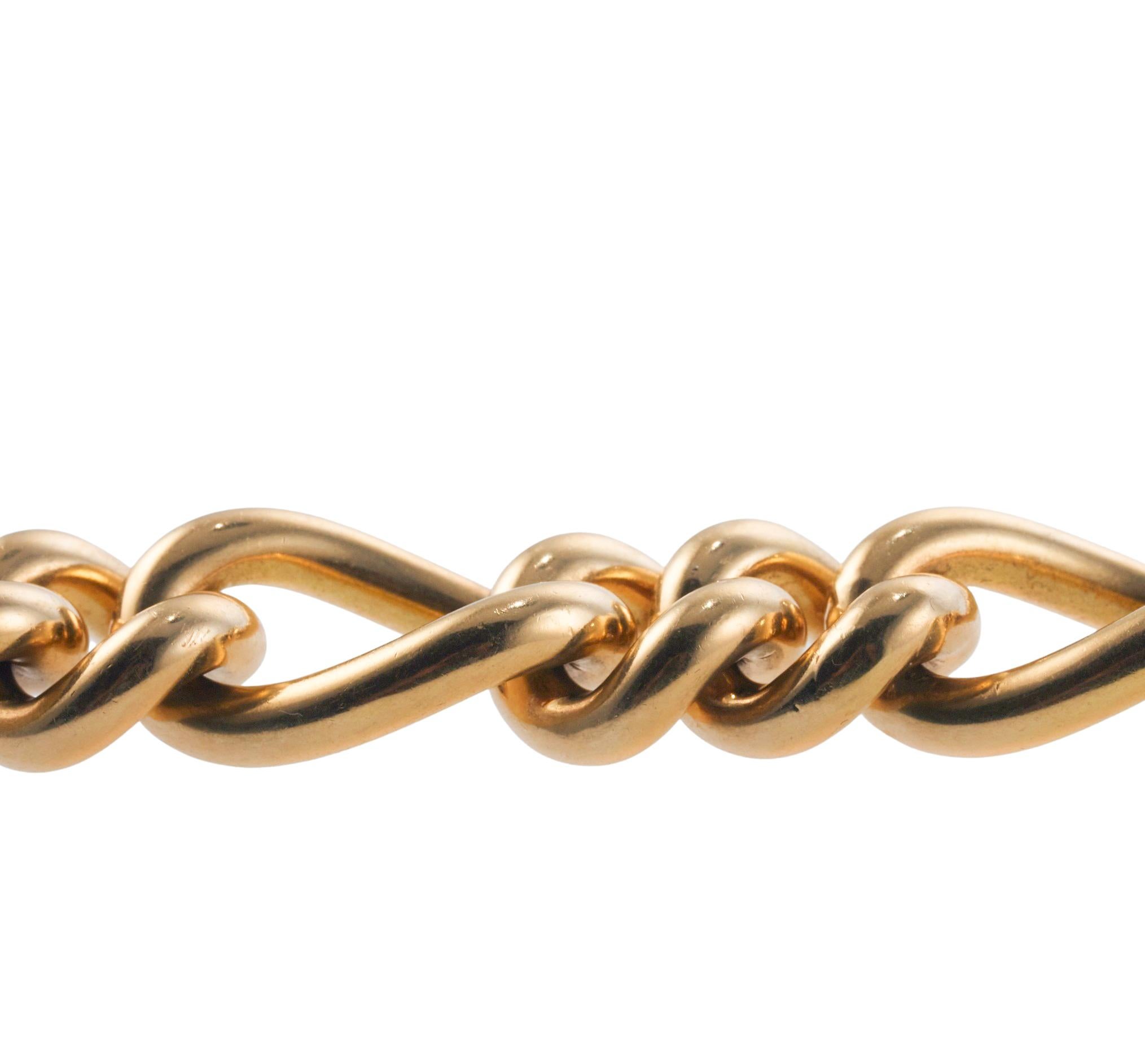 Tiffany & Co. Bracelet à maillons épais en or en vente 3