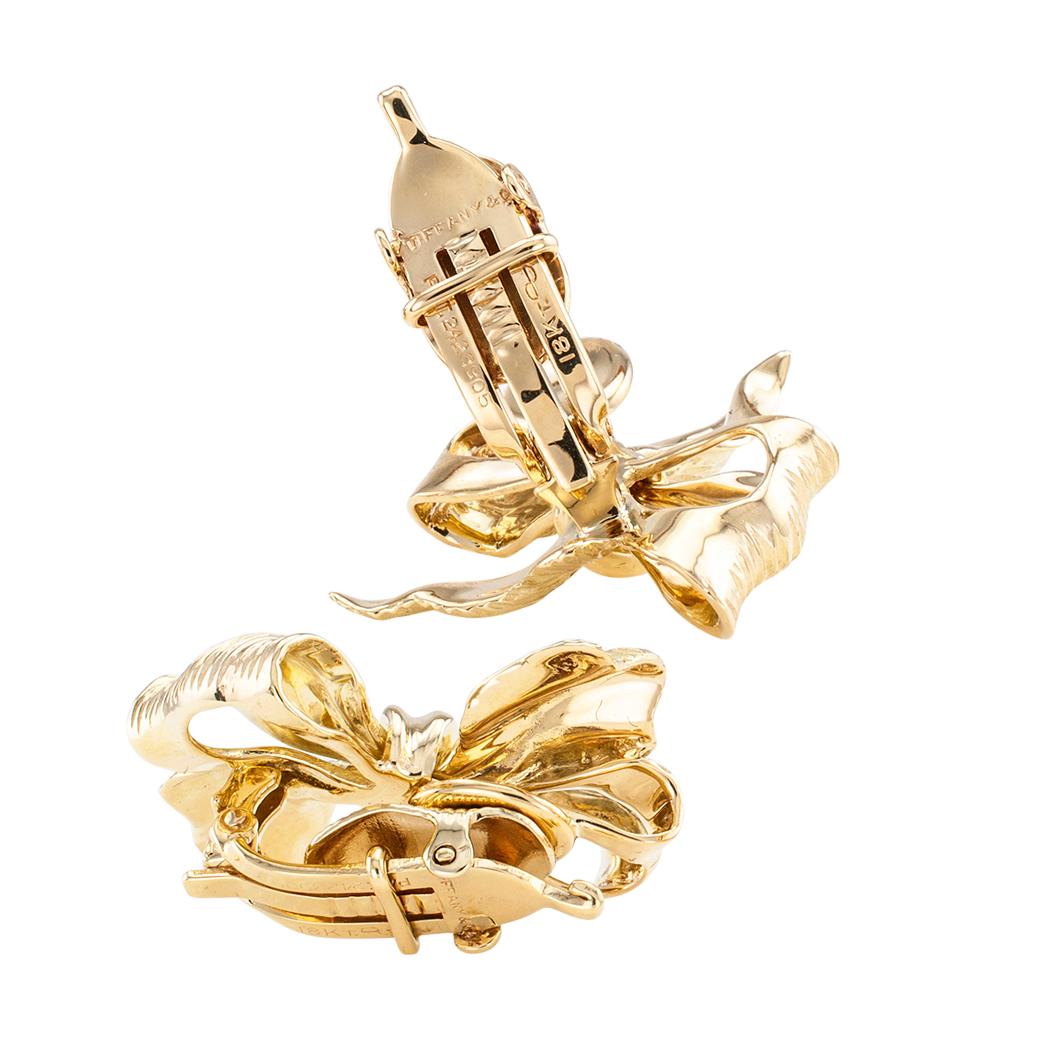 tiffany bow earrings gold