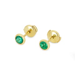 Tiffany & Co. Gold Color By The Yard Elsa Peretti Emerald Earrings 62633069
