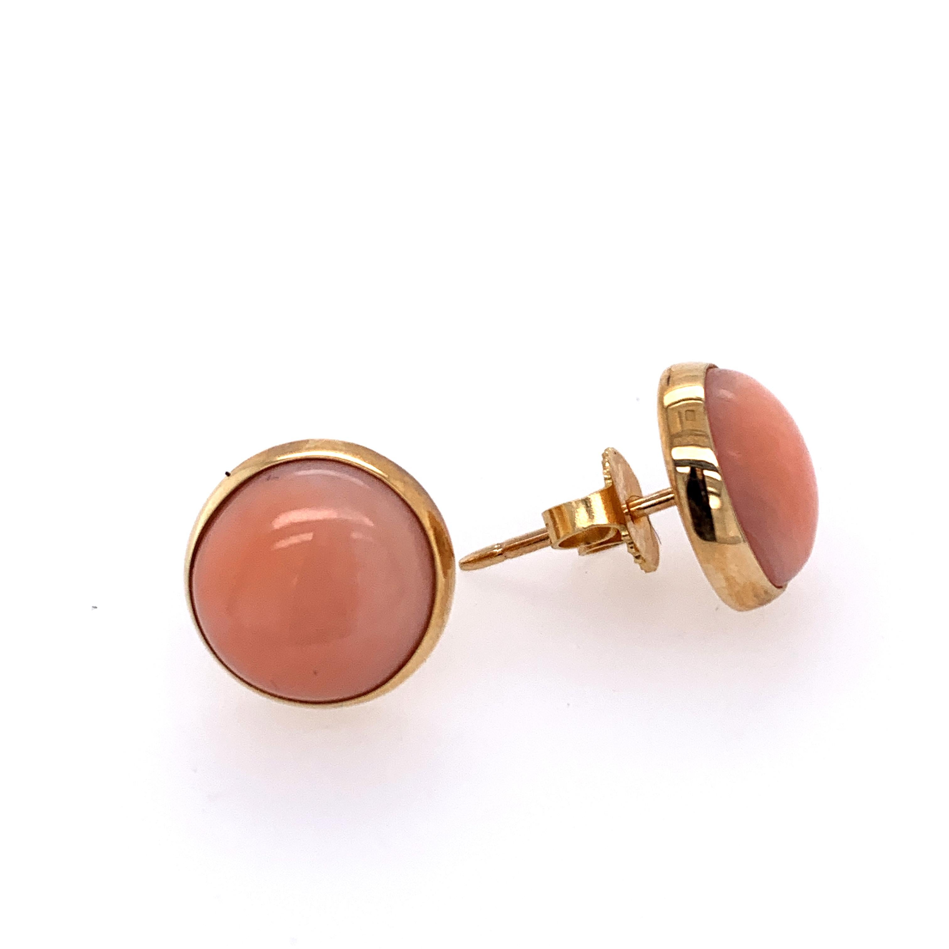 Tiffany & Co. Gold and Corl Earrings In Excellent Condition In New York, NY