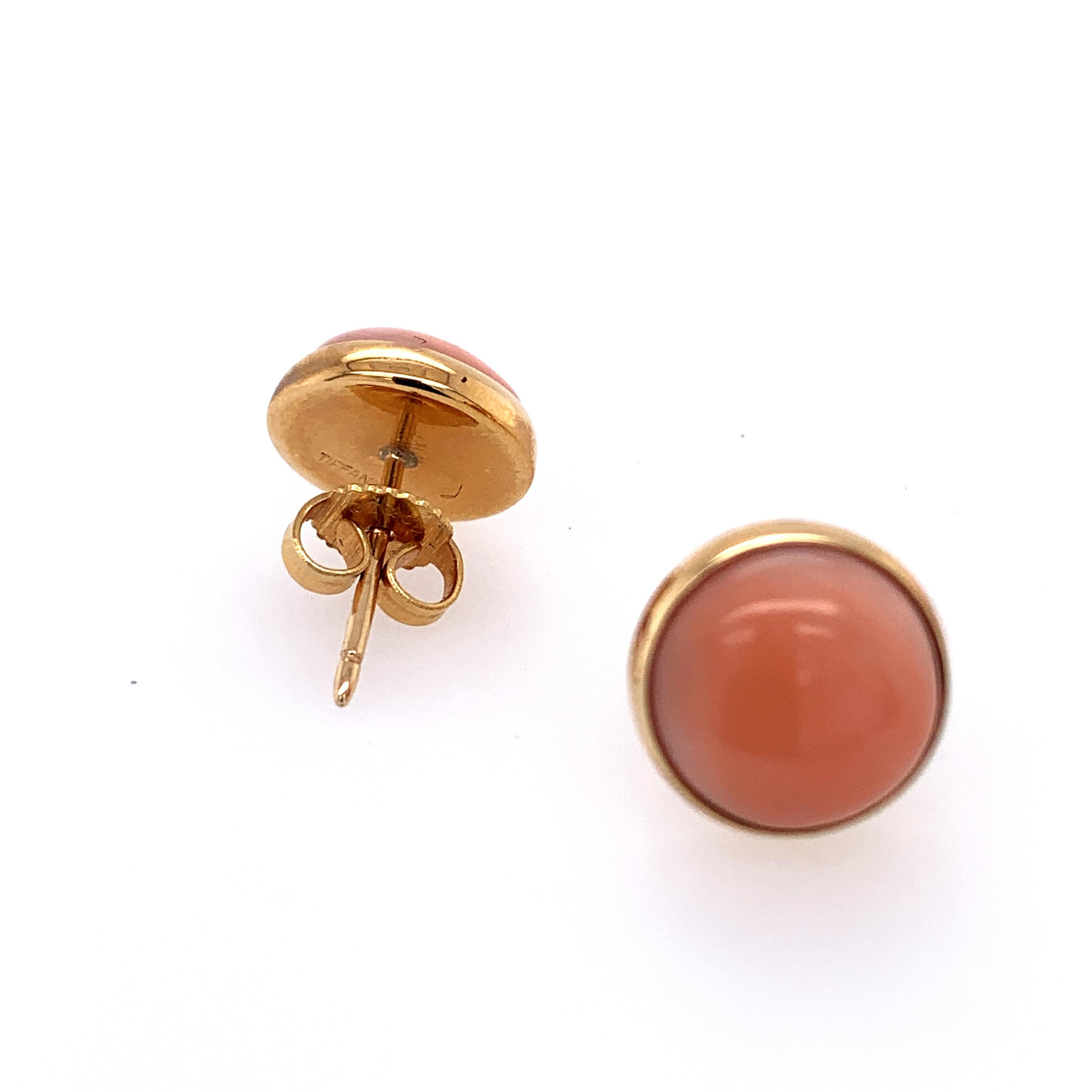 Women's Tiffany & Co. Gold and Corl Earrings