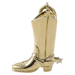 Used Tiffany & Co. Gold Cowboy Boot