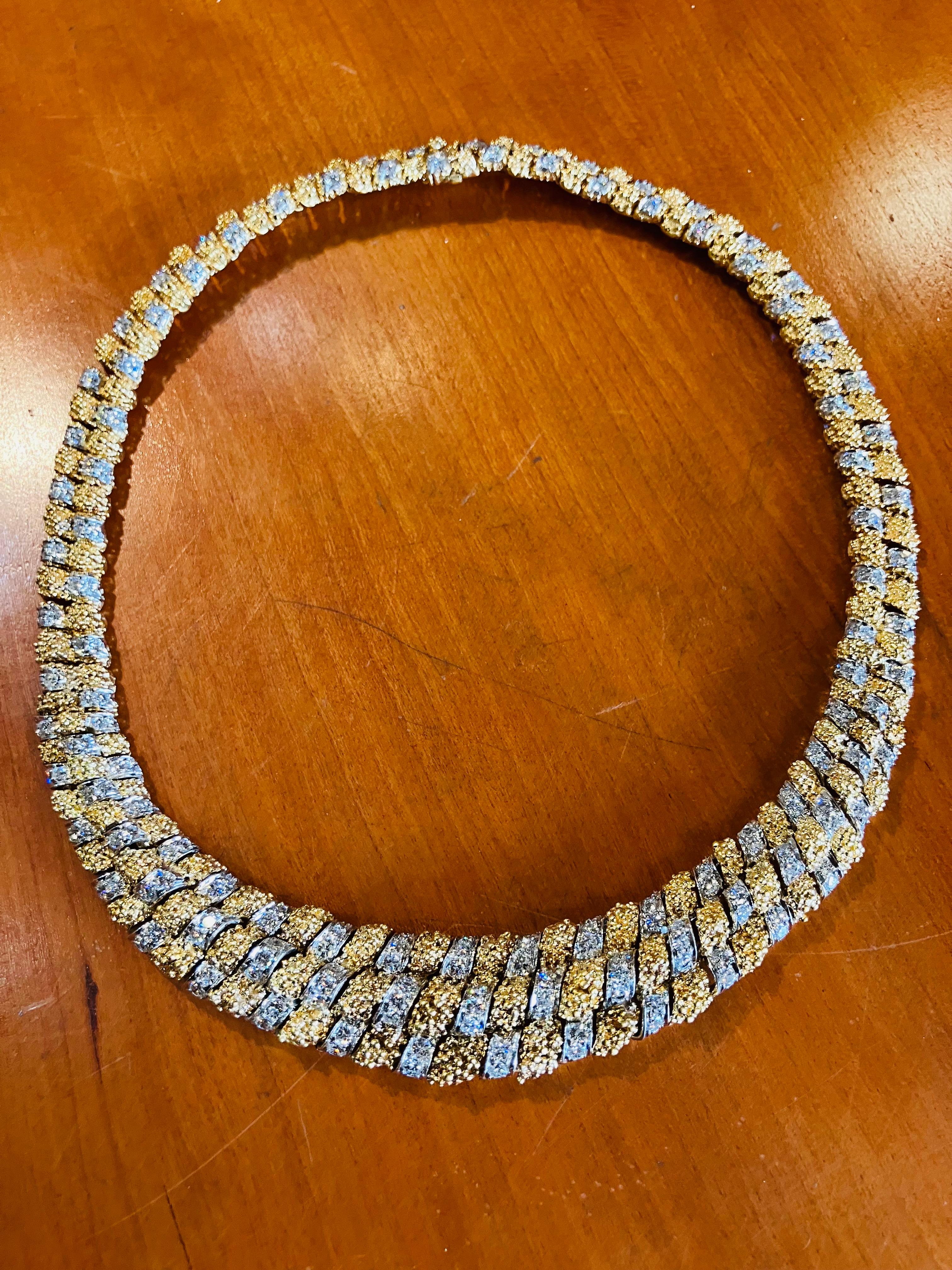 Tiffany & Co. Gold Diamond Necklace  For Sale