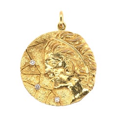 Vintage TIFFANY & CO. Gold & Diamond "Virgo" Pendant.