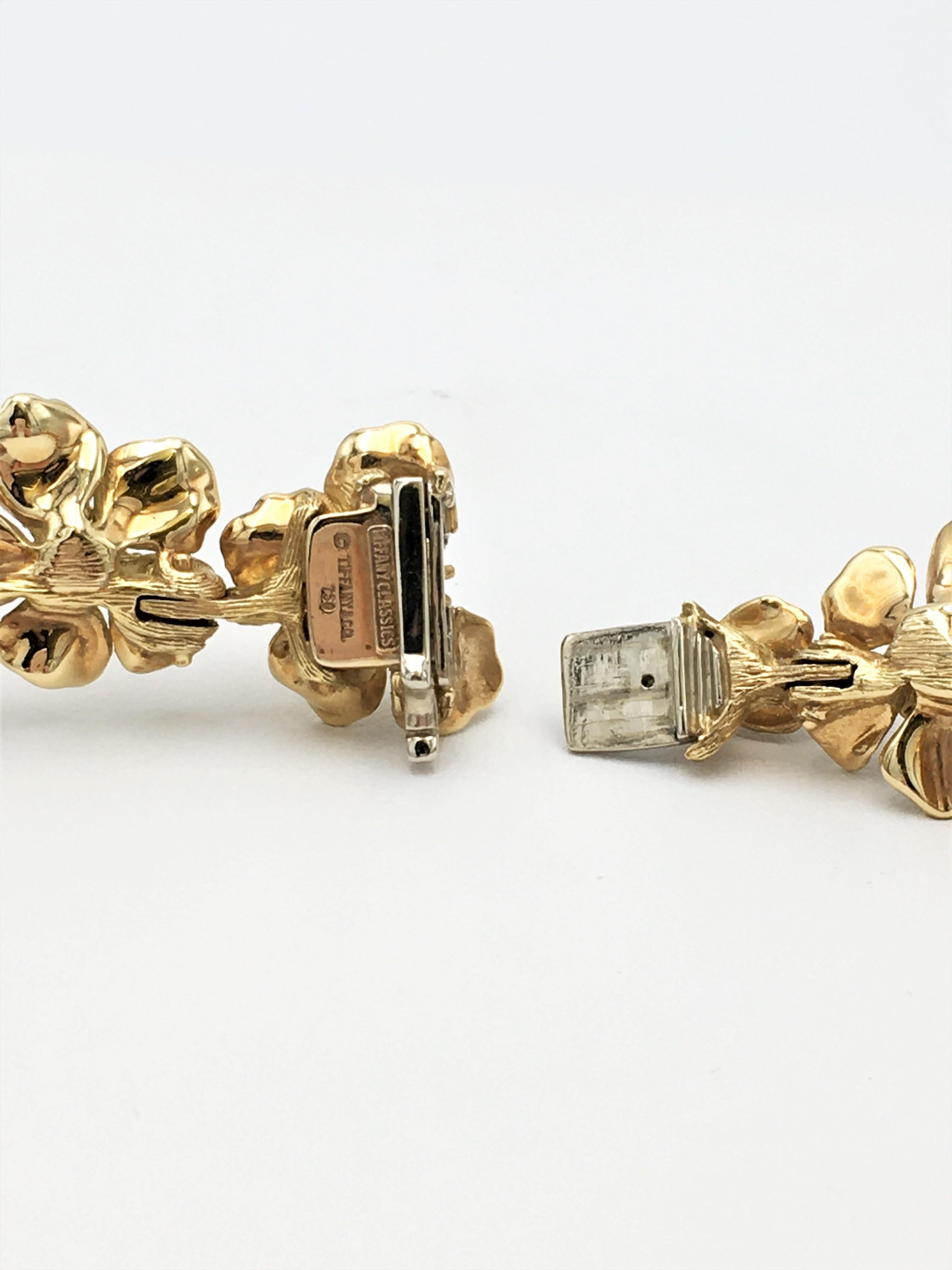 Tiffany & Co. Gold Dogwood Flower Necklace 1