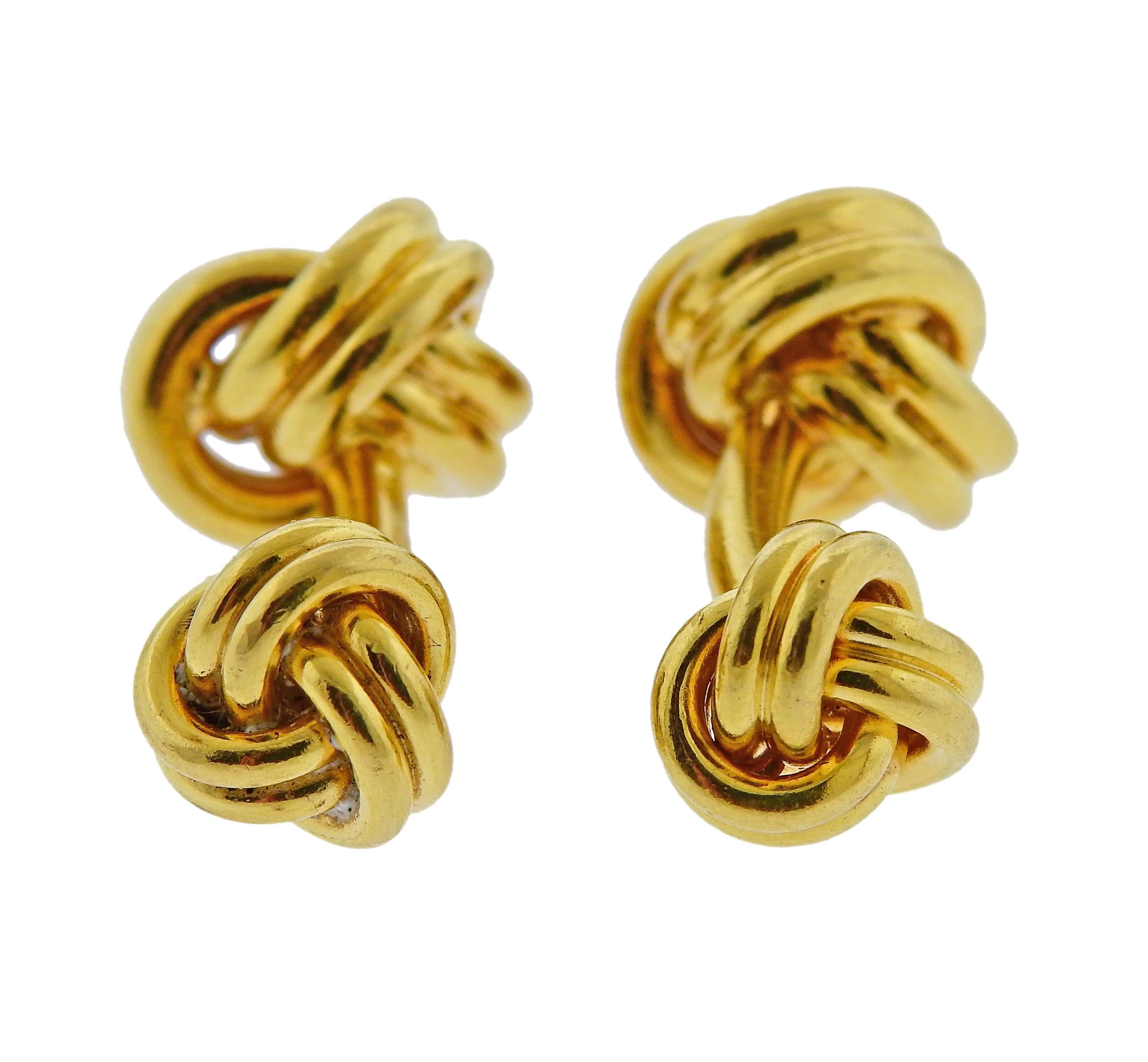 gold knot cufflinks
